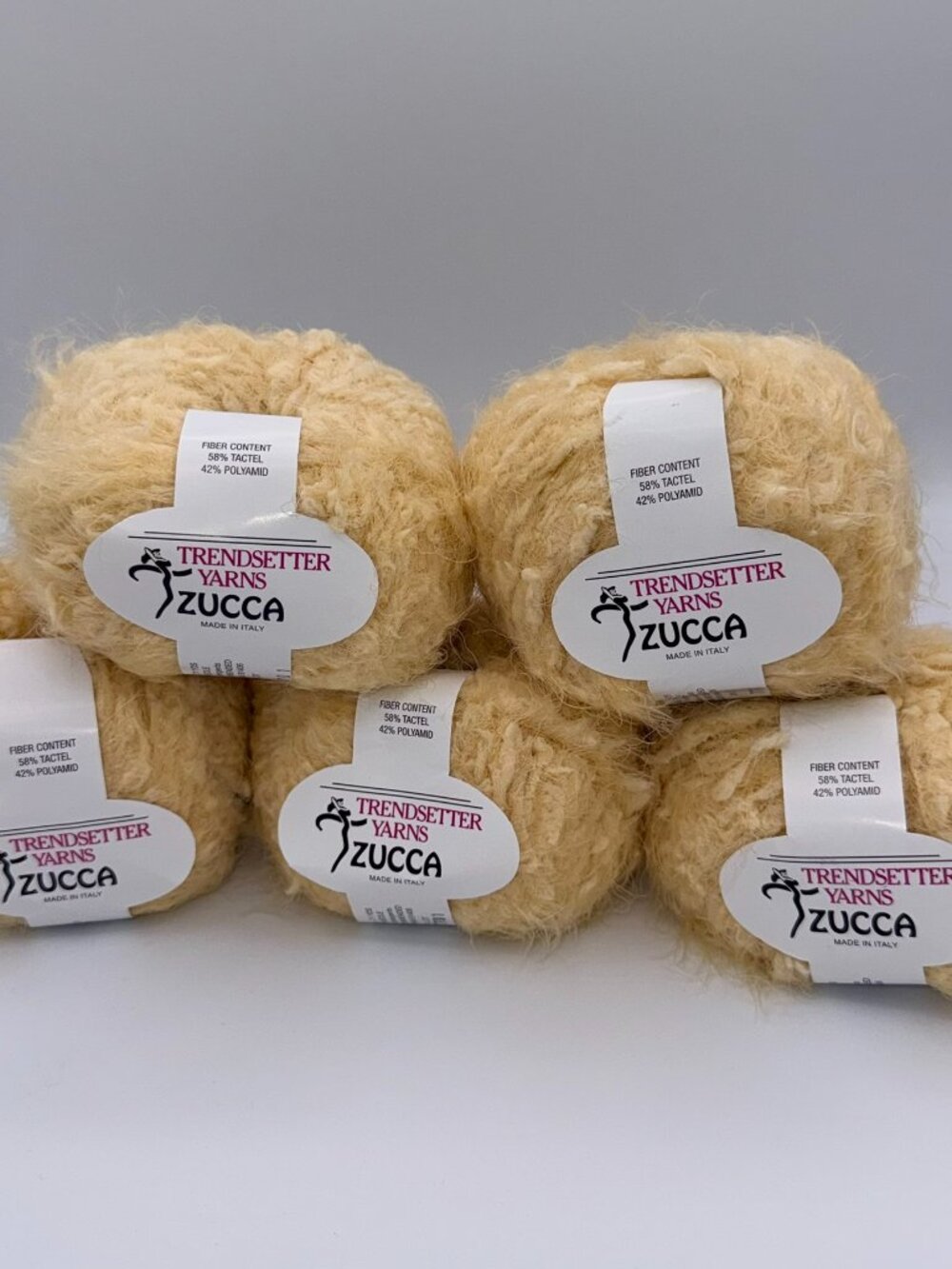 Trendsetter Yarns Zucca Yarn Lot – 5 Skeins Luxury Fuzzy Yarn